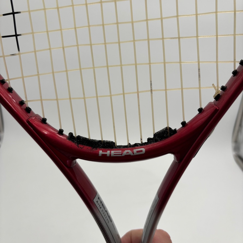 Head Ti.Conquest Tennis Racquet Unisex 4 1/4 Red Blue Excellent Titanium Nano - Picture 2 of 8